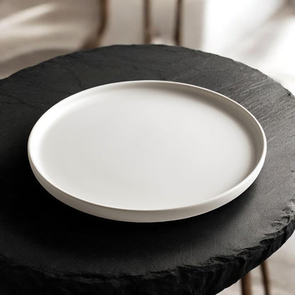 DRCO Minimalist Matte Ceramic Dinner Plate - 10-Inch Round Serving Plate