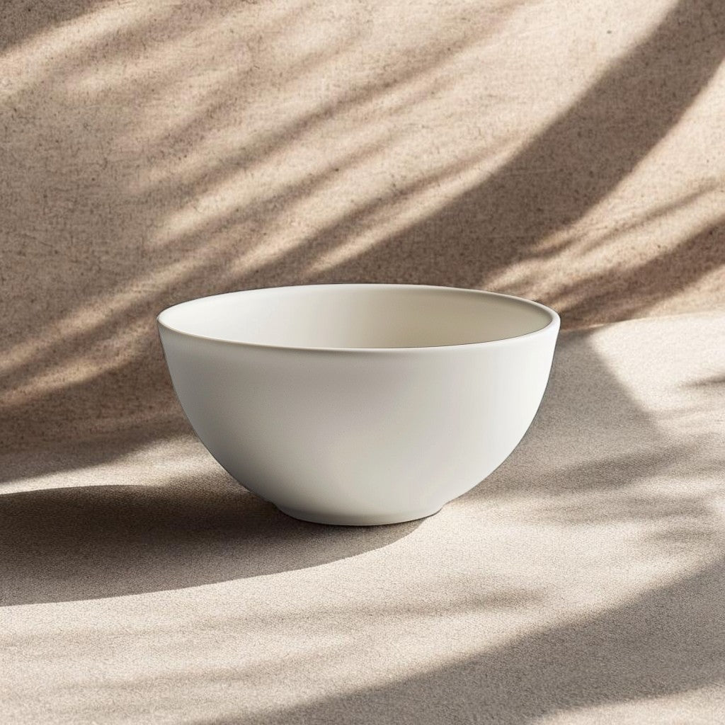 DRCO Minimalist Matte Ceramic Cereal Bowl - 6-Inch Soup & Salad Bowl
